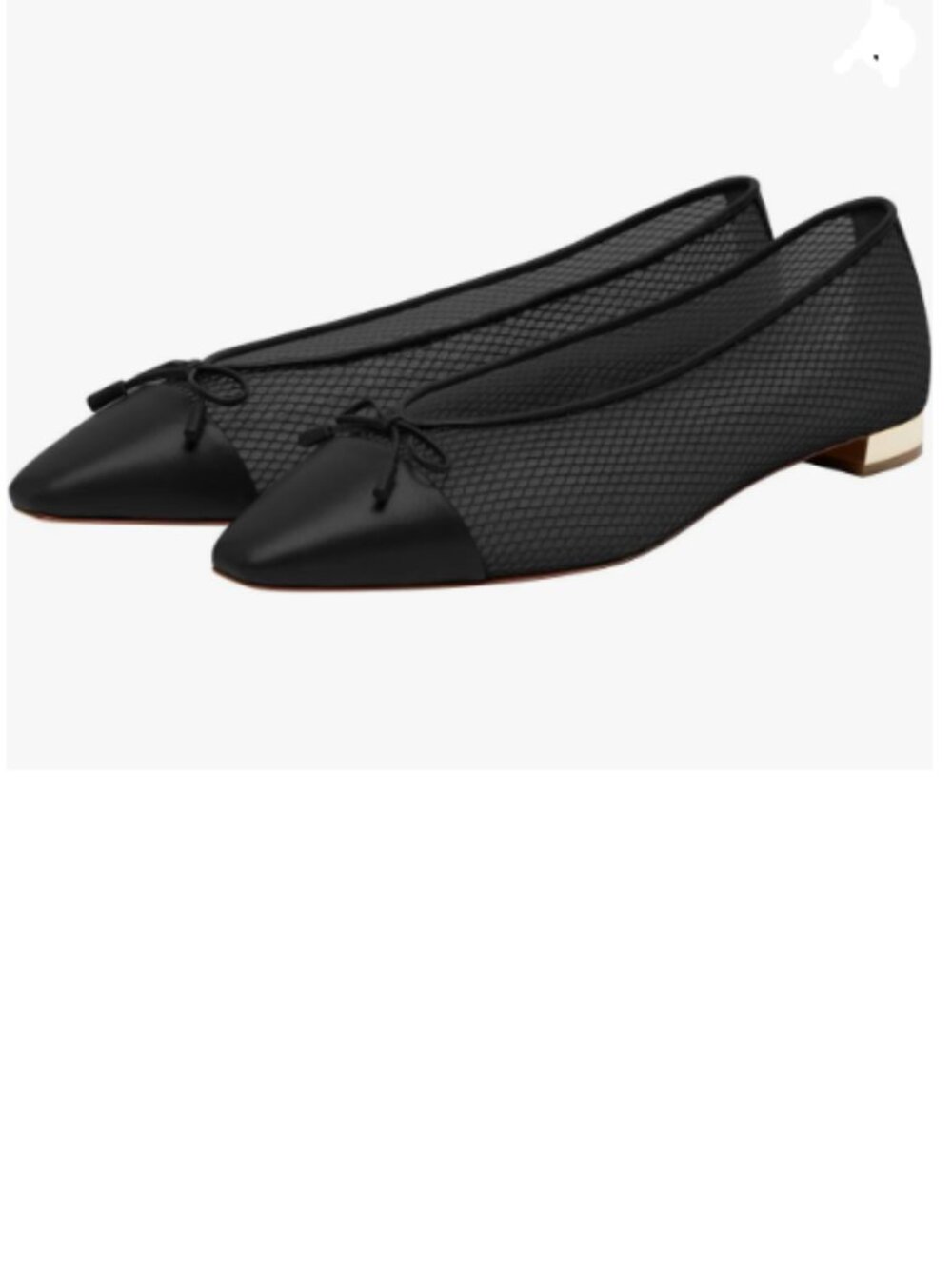 Maiyang Black Lovely Bowknot Closed Toe Comfy Insole Slip on Mesh Ballet Flats